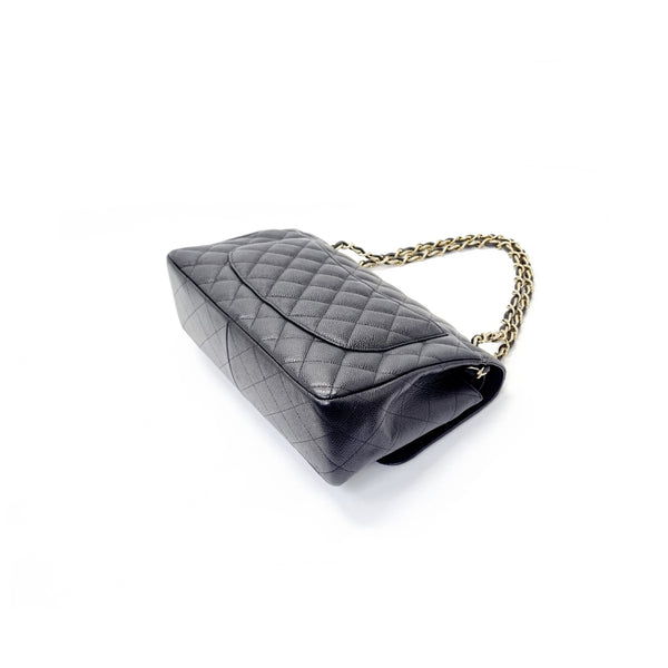 Chanel Classic Jumbo Double Flap Caviar Ghw (Black)