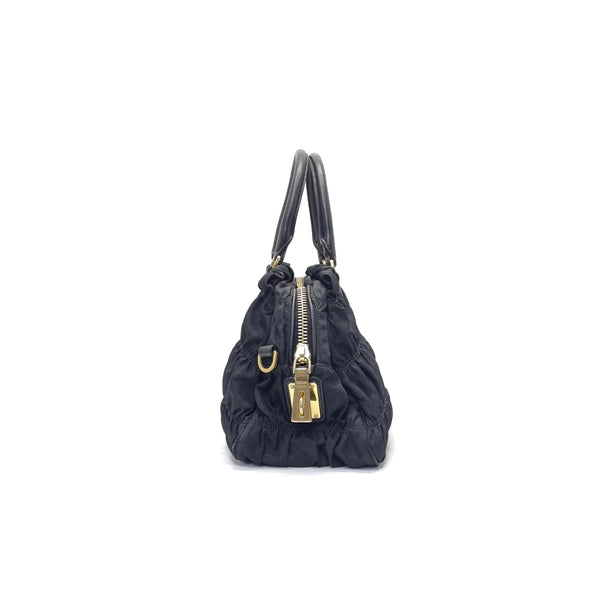 Prada B1407L Tessuto Gaufre Tote Bag Ghw (Black)