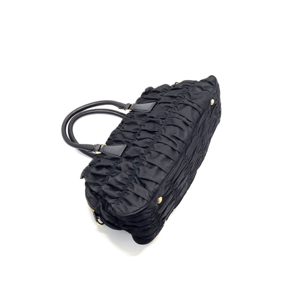 Prada B1407L Tessuto Gaufre Tote Bag Ghw (Black)