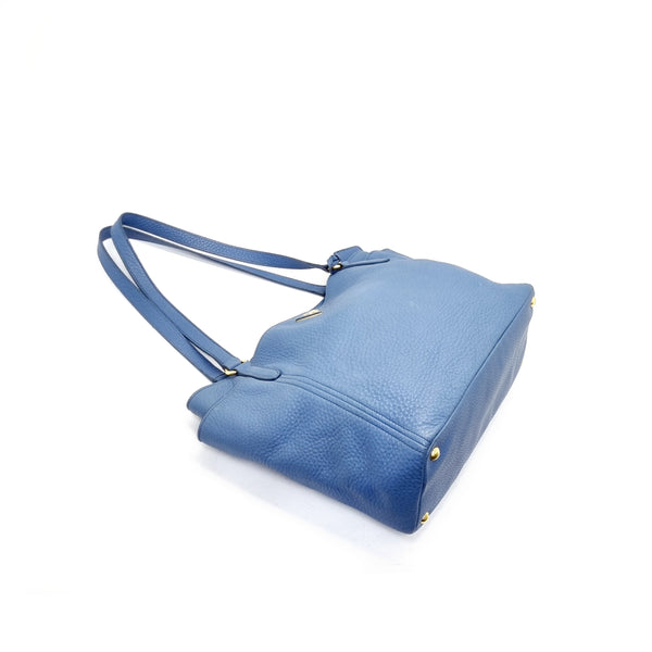 Prada BR4970 Vitello Daino Leather Shoulder Bag Ghw (Cobalto-Blue)