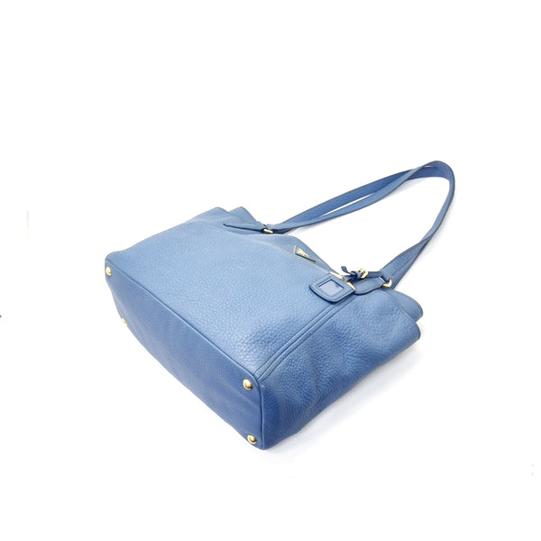 Prada BR4970 Vitello Daino Leather Shoulder Bag Ghw (Cobalto-Blue)