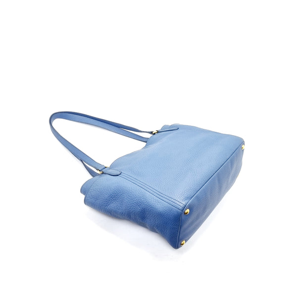 Prada BR4970 Vitello Daino Leather Shoulder Bag Ghw (Cobalto-Blue)