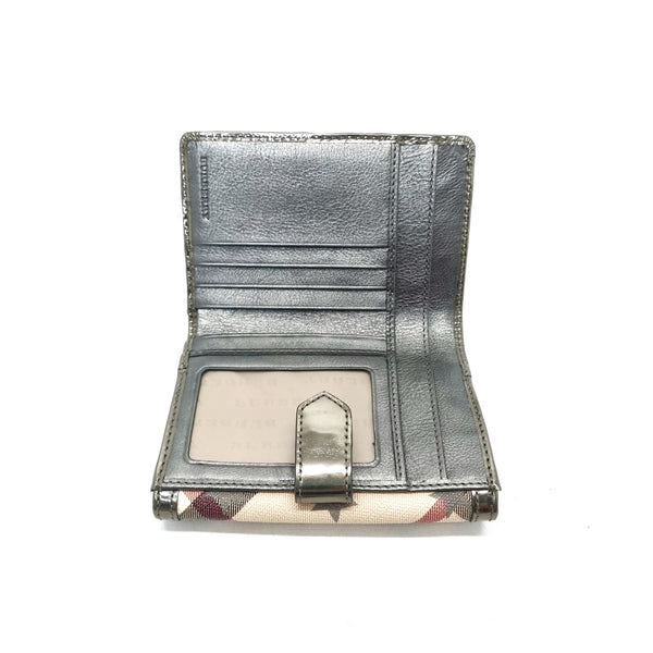 Burberry Supernova Nova Check Stars Wallet Gunmetal Hw (Grey)