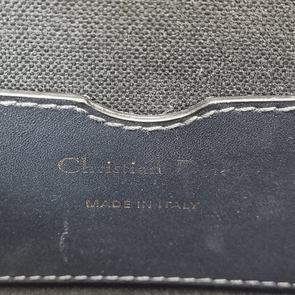 Christian Dior Bobby Medium Sling Bag Ghw (Blue Oblique Jacquard)