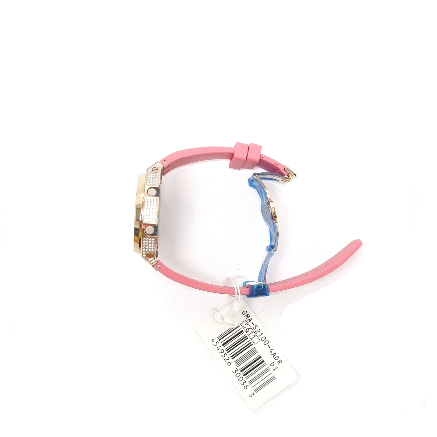 G-SHOCK Watch Casio Rose Gold Stainless Steel Case W/Pink Rubber Clip Strap