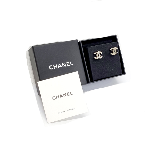Chanel Earrings CC Logo Mixed Stones Ghw
