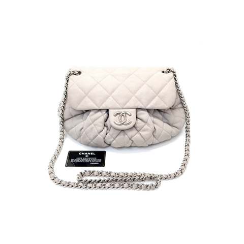 Chanel Classic Chain Around Flap Crossbody Calfskin Shw (Beige)