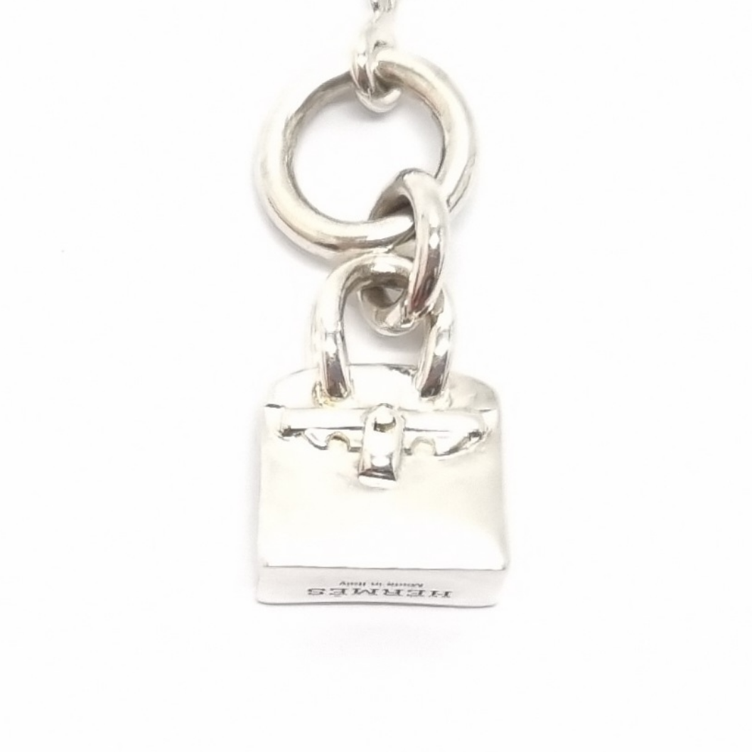 Hermes Amulettes Birkin Pendant With Necklace Silver 925/100