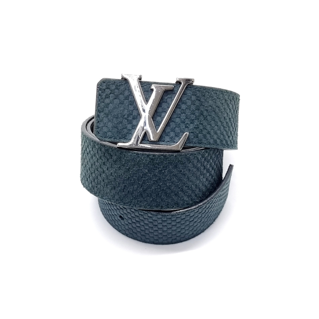 Louis Vuitton LV Initiales Belt Mini Damier Suede and Leather Wide