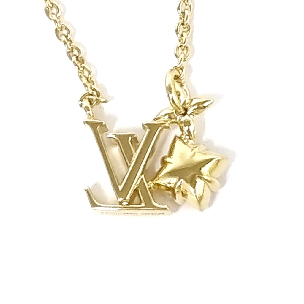 Louis Vuitton® Loulougram Necklace Golden. Size