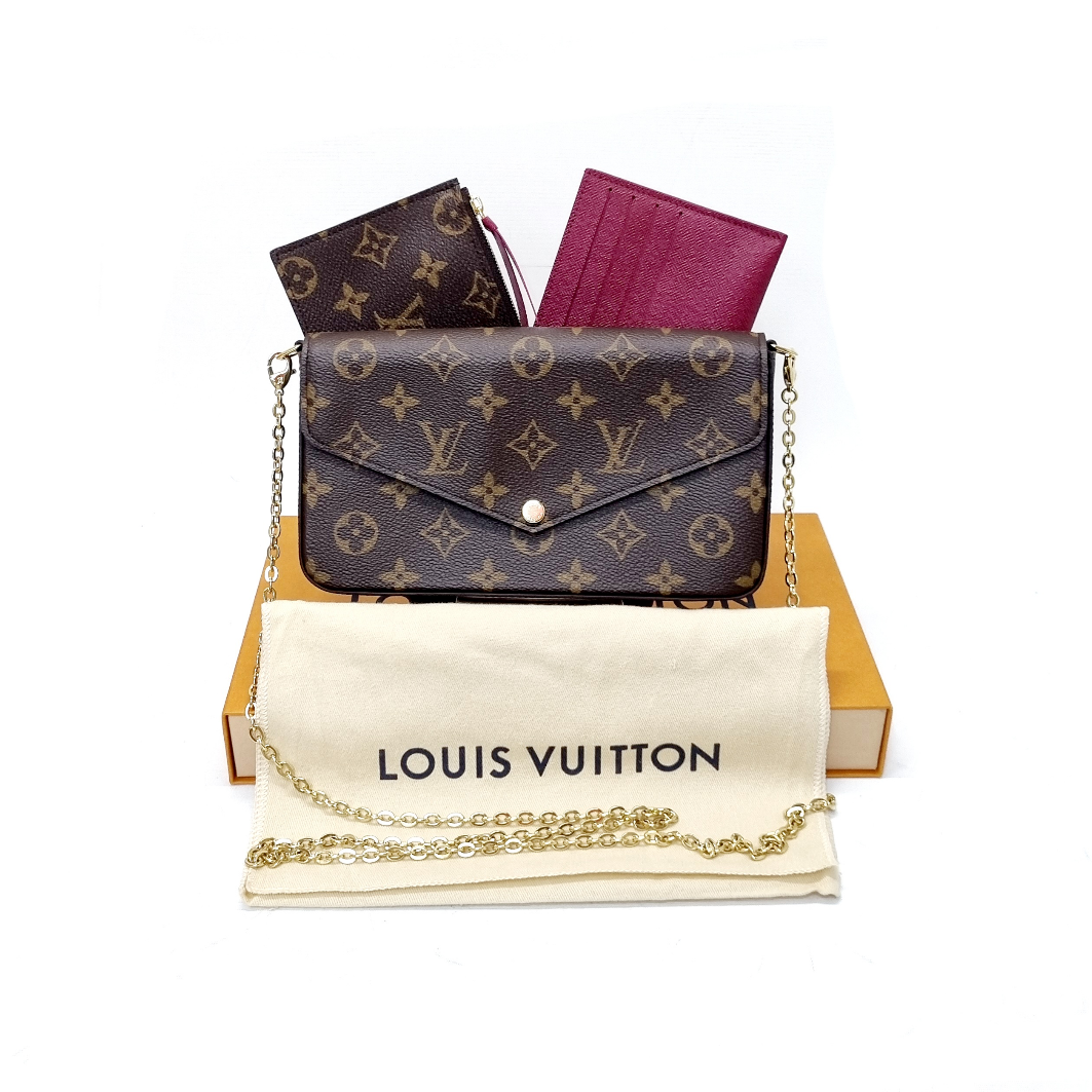 Louis Vuitton Felicie Pochette Monogram Fuchsia Ghw