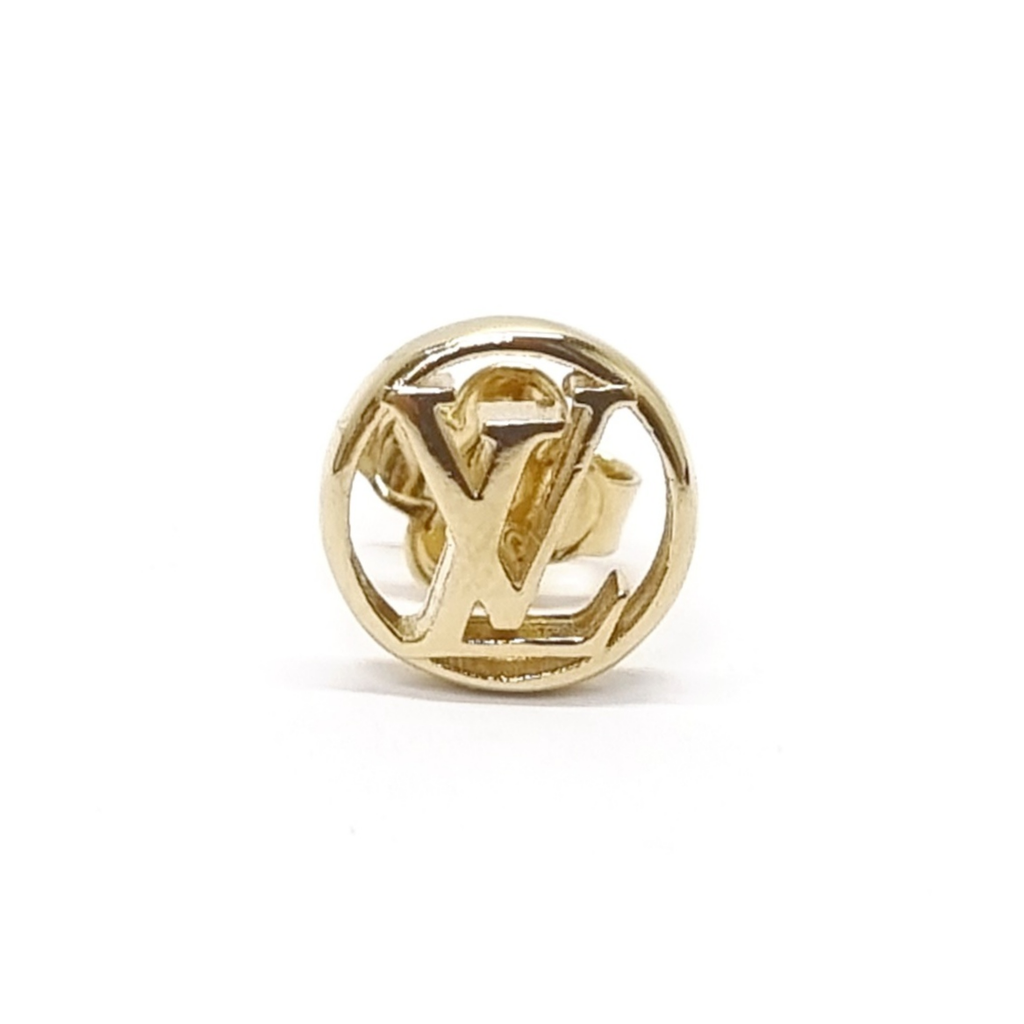 Louis Vuitton, Accessories, Louis Vuitton Book Redreil Crazy In Lock  Earrings M0395 Womens Mens Logo Gold