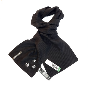 Karl Lagerfeld K/Ikonik Chopette Patches Scarf Nylon Viscose (Black)