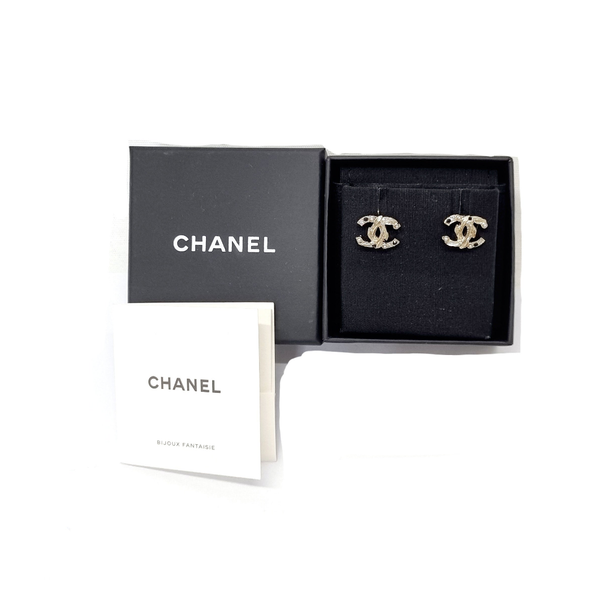 Chanel Earrings CC Logo Mixed Stones Ghw