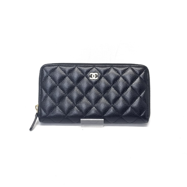 Chanel Wallet Zippy Long Caviar Ghw (Black)