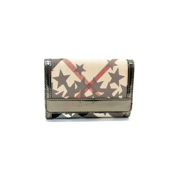 Burberry Supernova Nova Check Stars Wallet Gunmetal Hw (Grey)