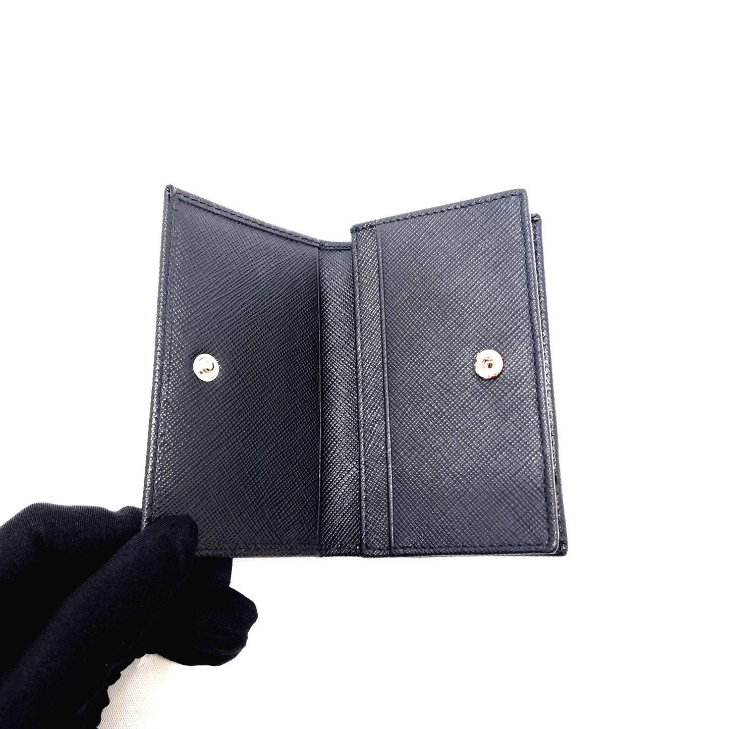 Prada 2MC122 Card Organiser Flap Saffiano (Black)