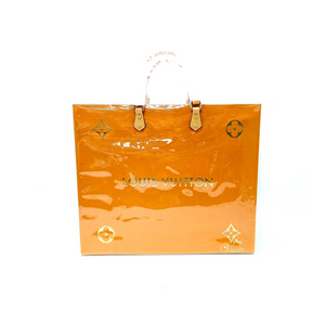 louis vuitton orange paper shopping bag