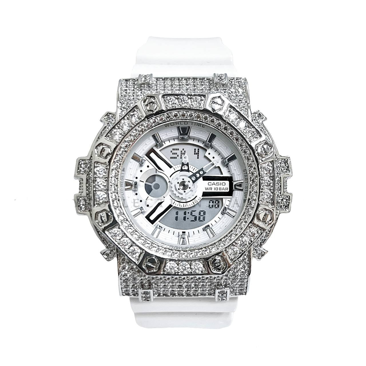 G-SHOCK Watch Casio Crown 2 Silver Casing (White)