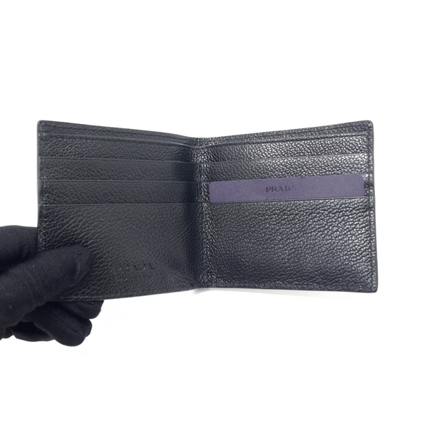 Prada 2MO912 Wallet Bifold Vitello Micro Grain (Black)