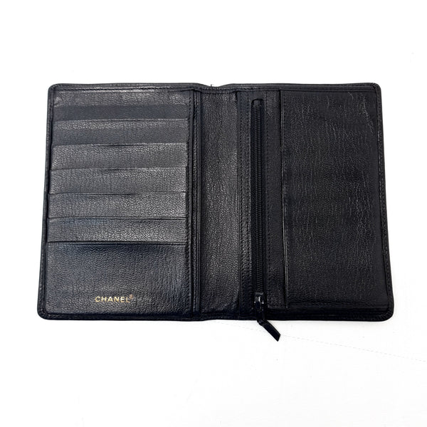 Chanel Wallet Bifold/Passport Holder Caviar Ghw (Black)