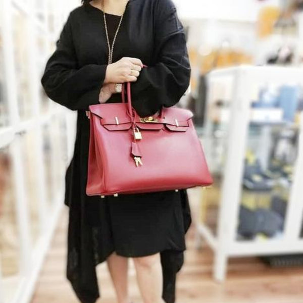 Hermes Birkin 35 Epsom Leather Ghw (Rouge Grenat)