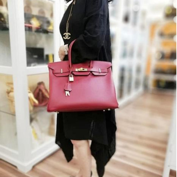 Hermes Birkin 35 Epsom Leather Ghw (Rouge Grenat)