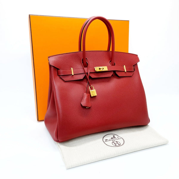 Hermes Birkin 35 Epsom Leather Ghw (Rouge Grenat)