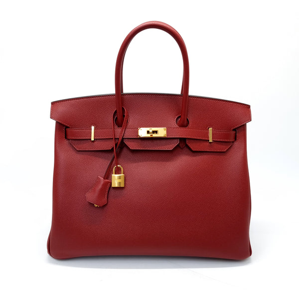 Hermes Birkin 35 Epsom Leather Ghw (Rouge Grenat)