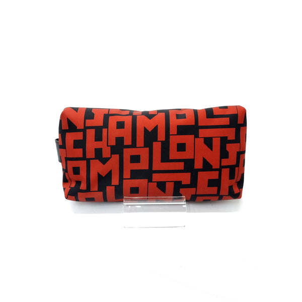 Longchamp Pouch LGP Polyamide Canvas Leather Trim (Red/Black)