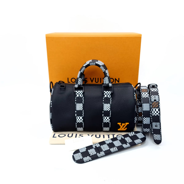 Louis Vuitton Keepall XS Damier Distorted Cowhide Leather (Black)
