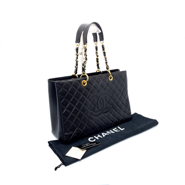 Chanel GST Xtra Large Caviar Ghw (Black)