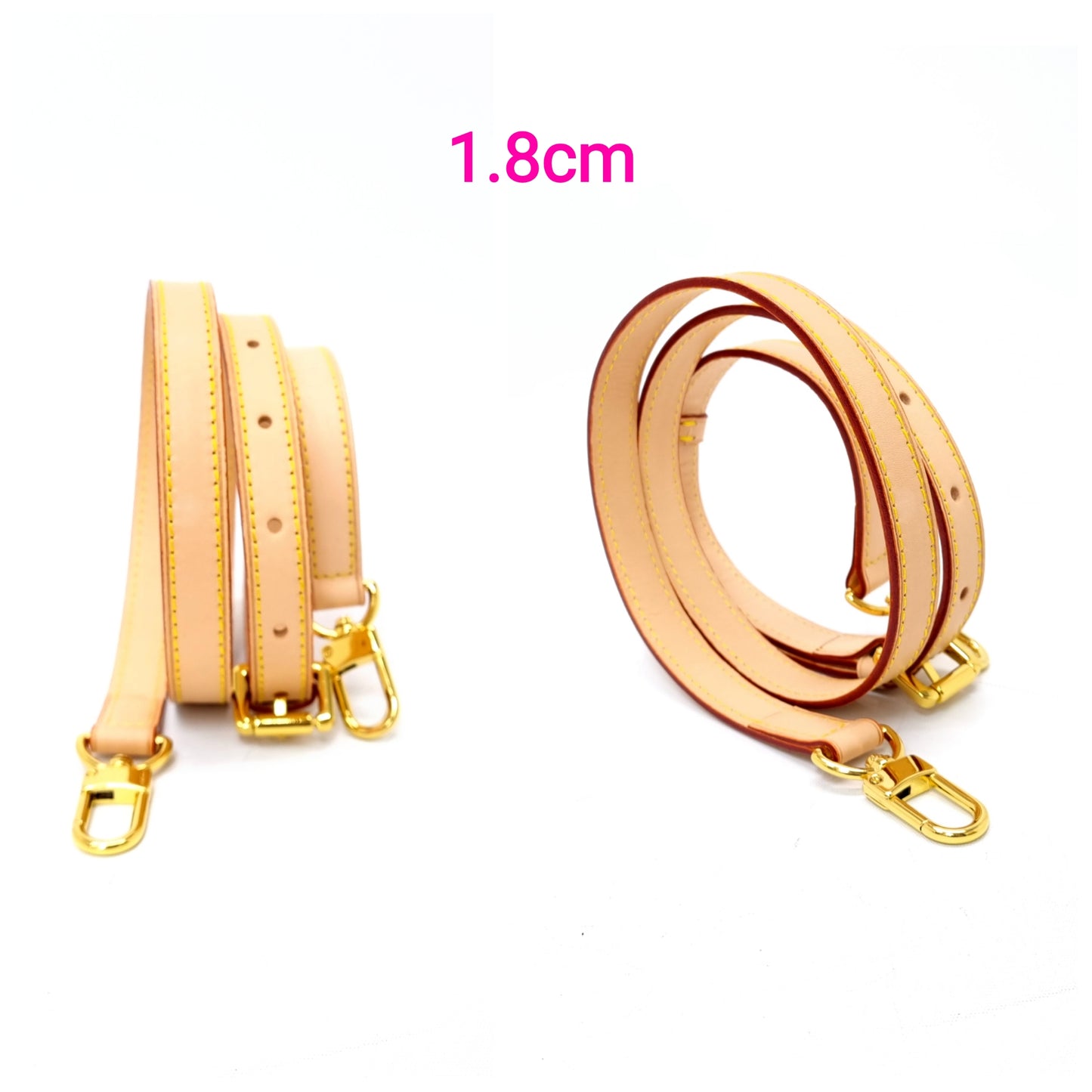 VLB Bag Strap Leather Adjustable Yellow Ghw