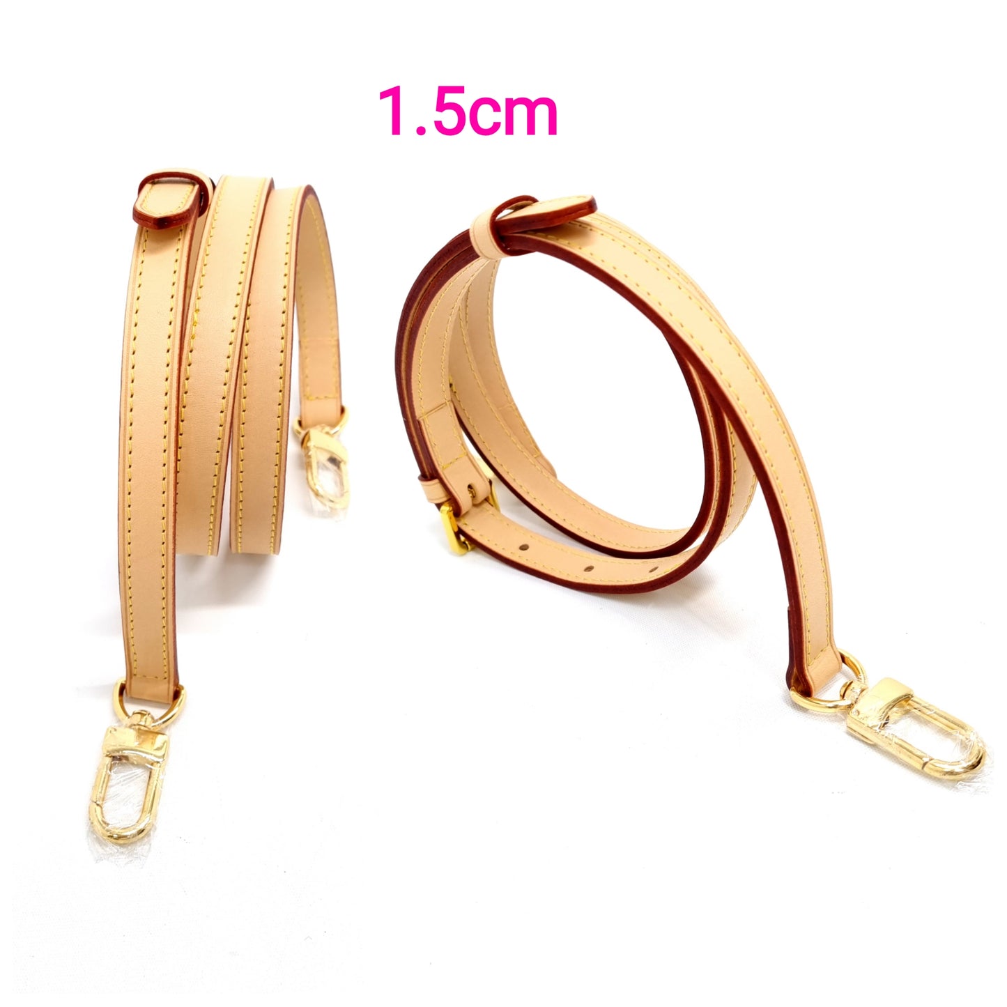 VLB Bag Strap Leather Adjustable Yellow Ghw