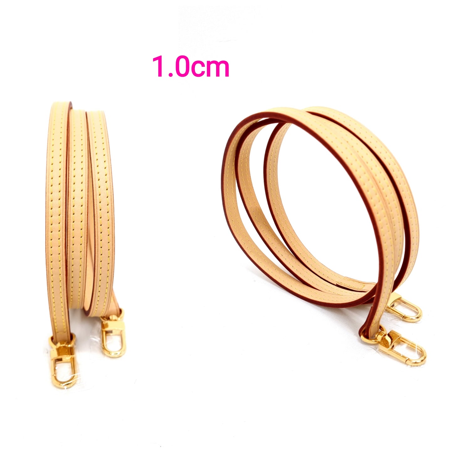 VLB Bag Strap Leather Adjustable Yellow Ghw