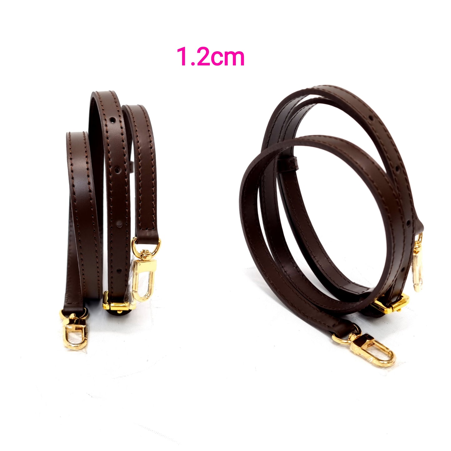 VLB Bag Strap Leather Adjustable Coffee Ghw