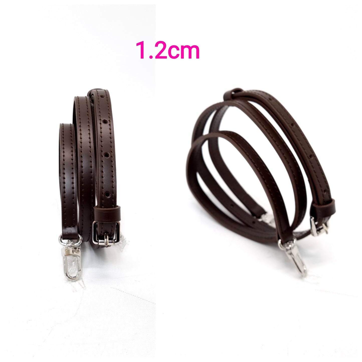 VLB Bag Strap Leather Adjustable Coffee Shw