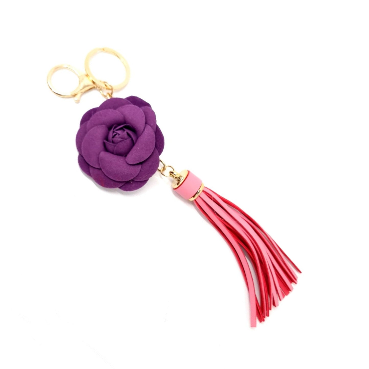 VLB Charm Camelia Tassel Keychain