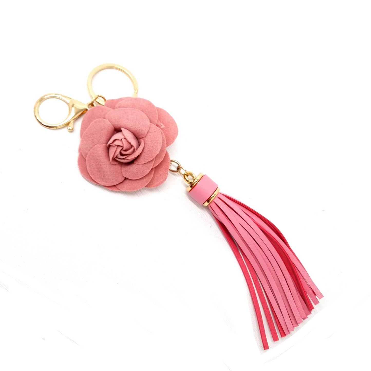 VLB Charm Camelia Tassel Keychain