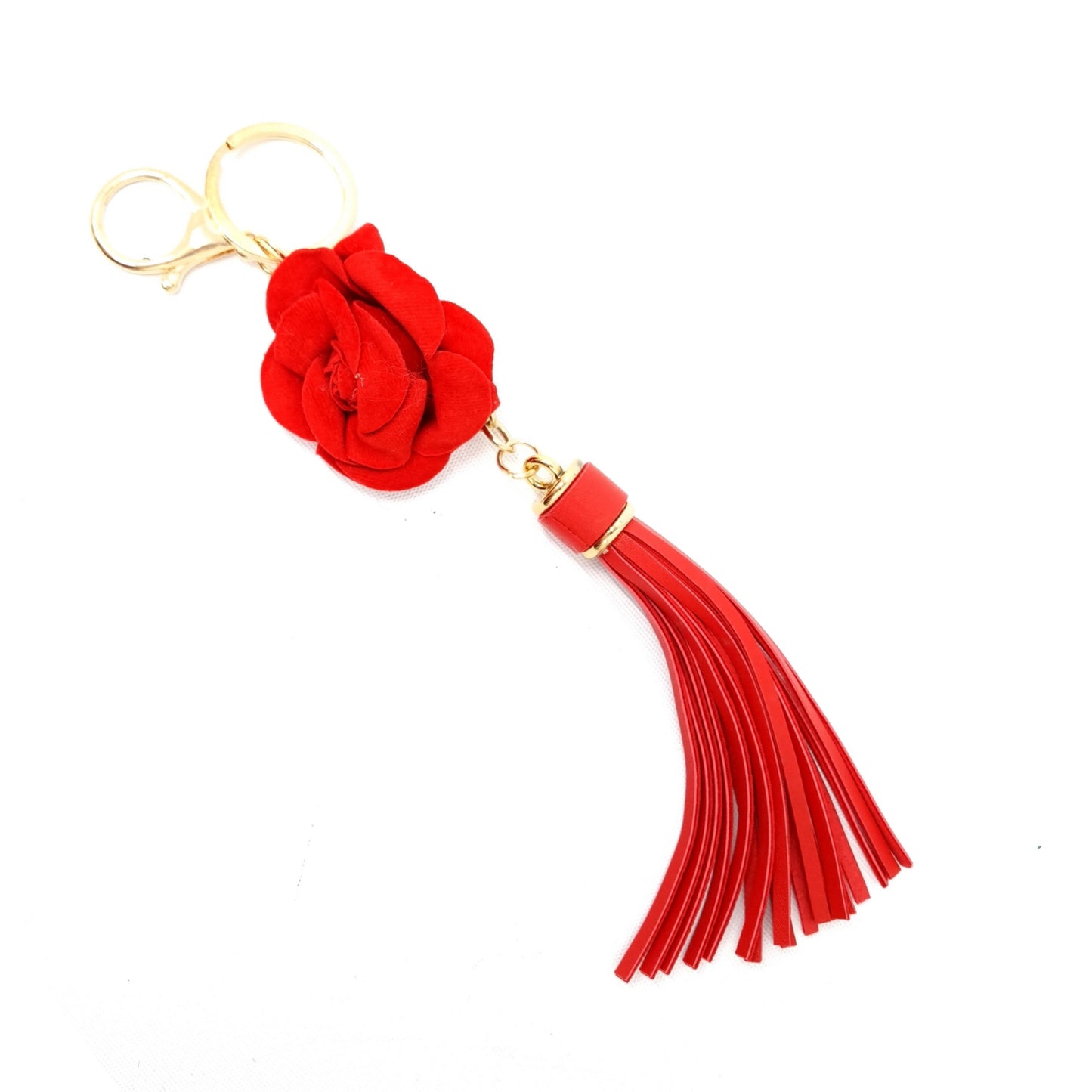 VLB Charm Camelia Tassel Keychain