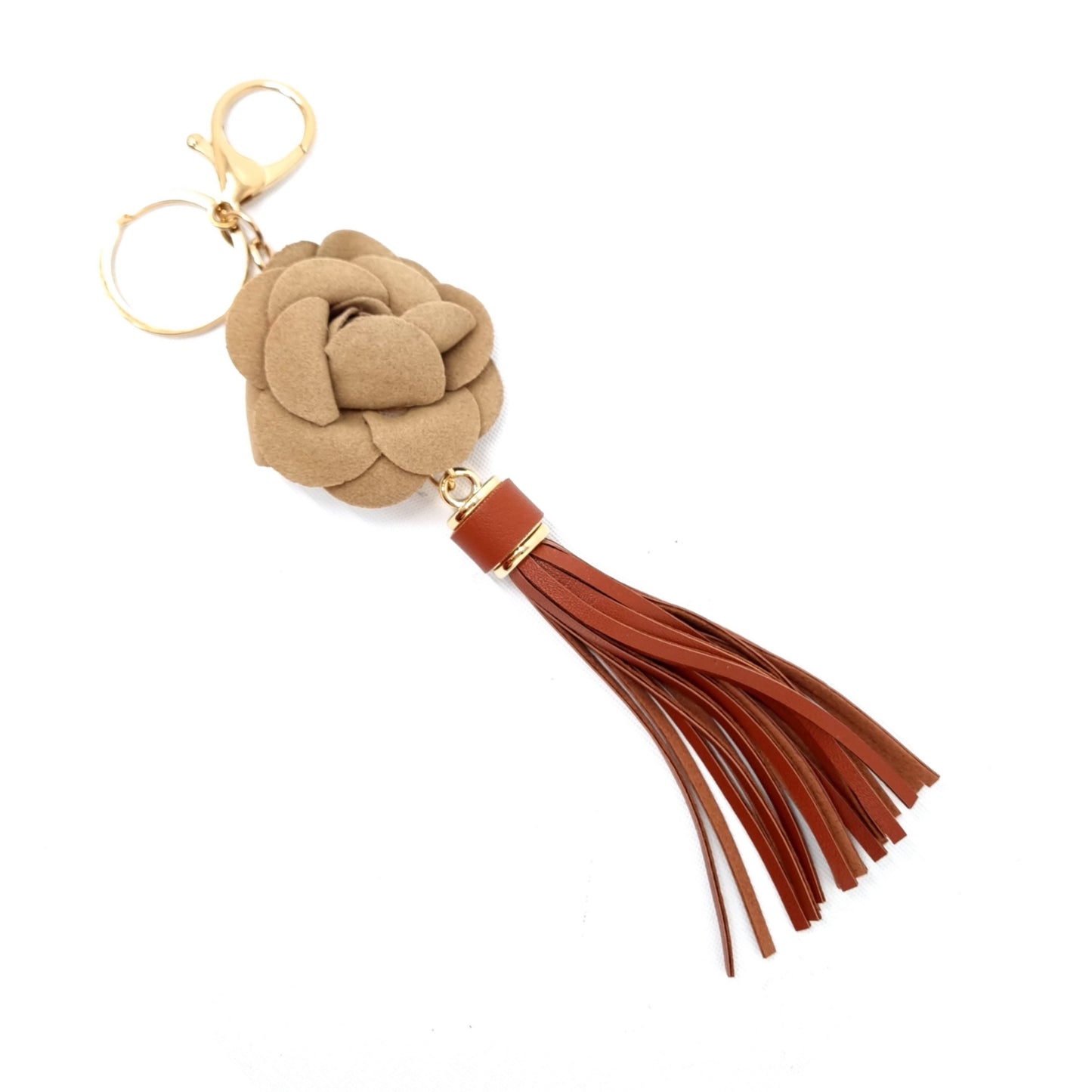 VLB Charm Camelia Tassel Keychain