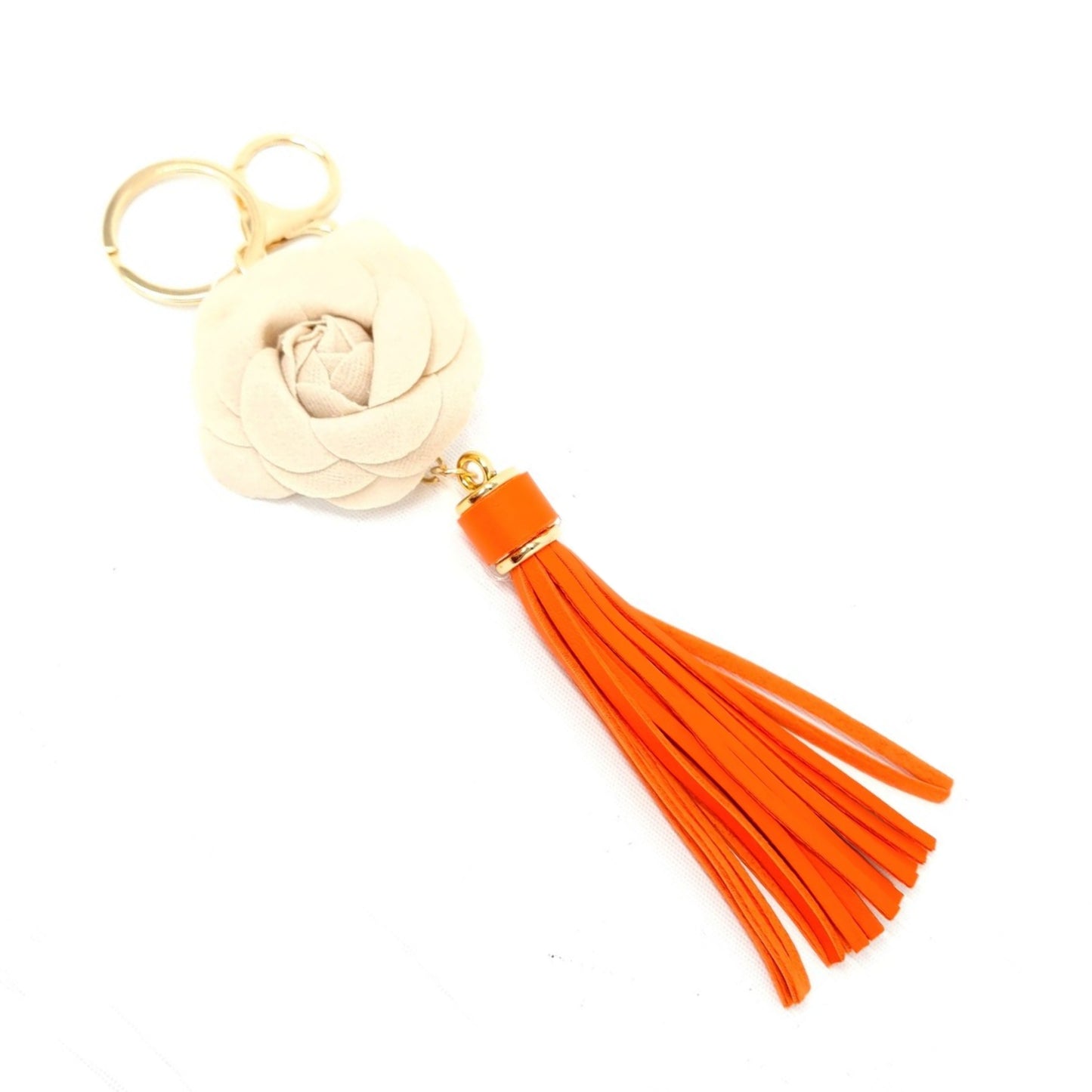 VLB Charm Camelia Tassel Keychain