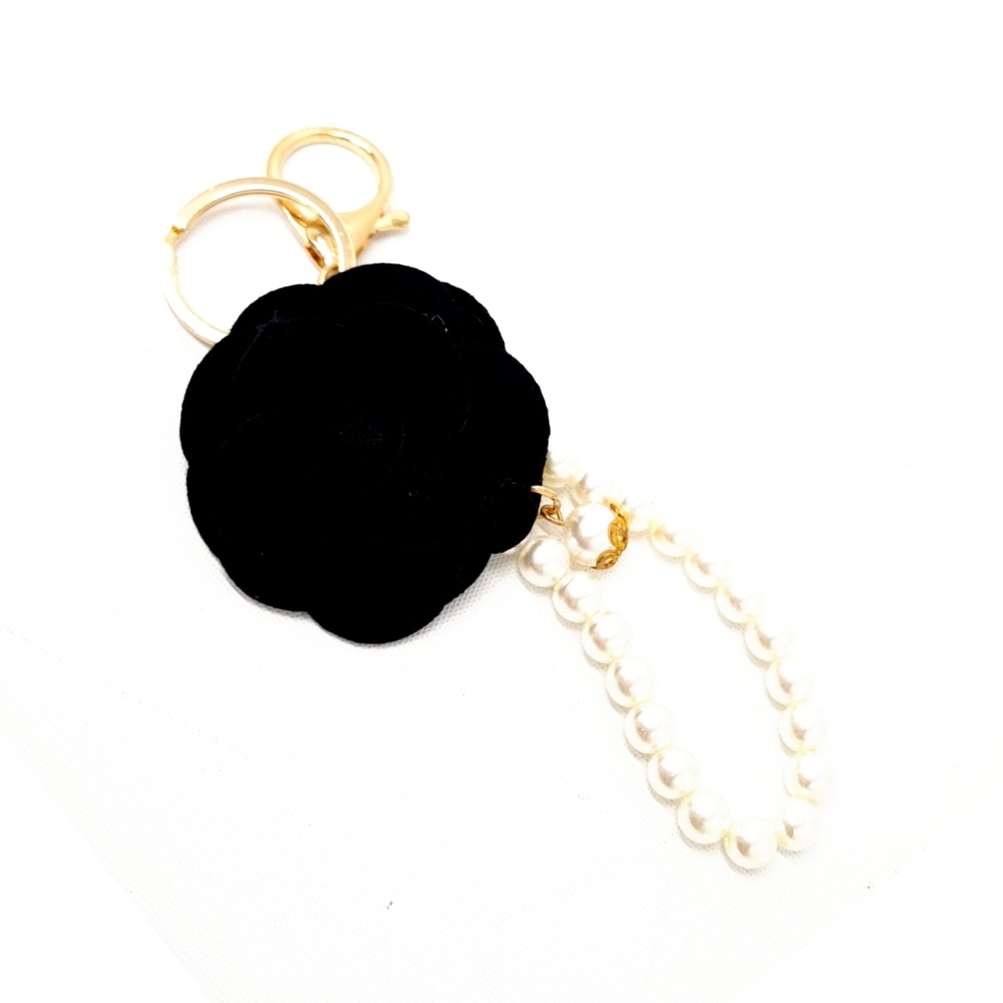 VLB Charm Camelia Pearl Keychain
