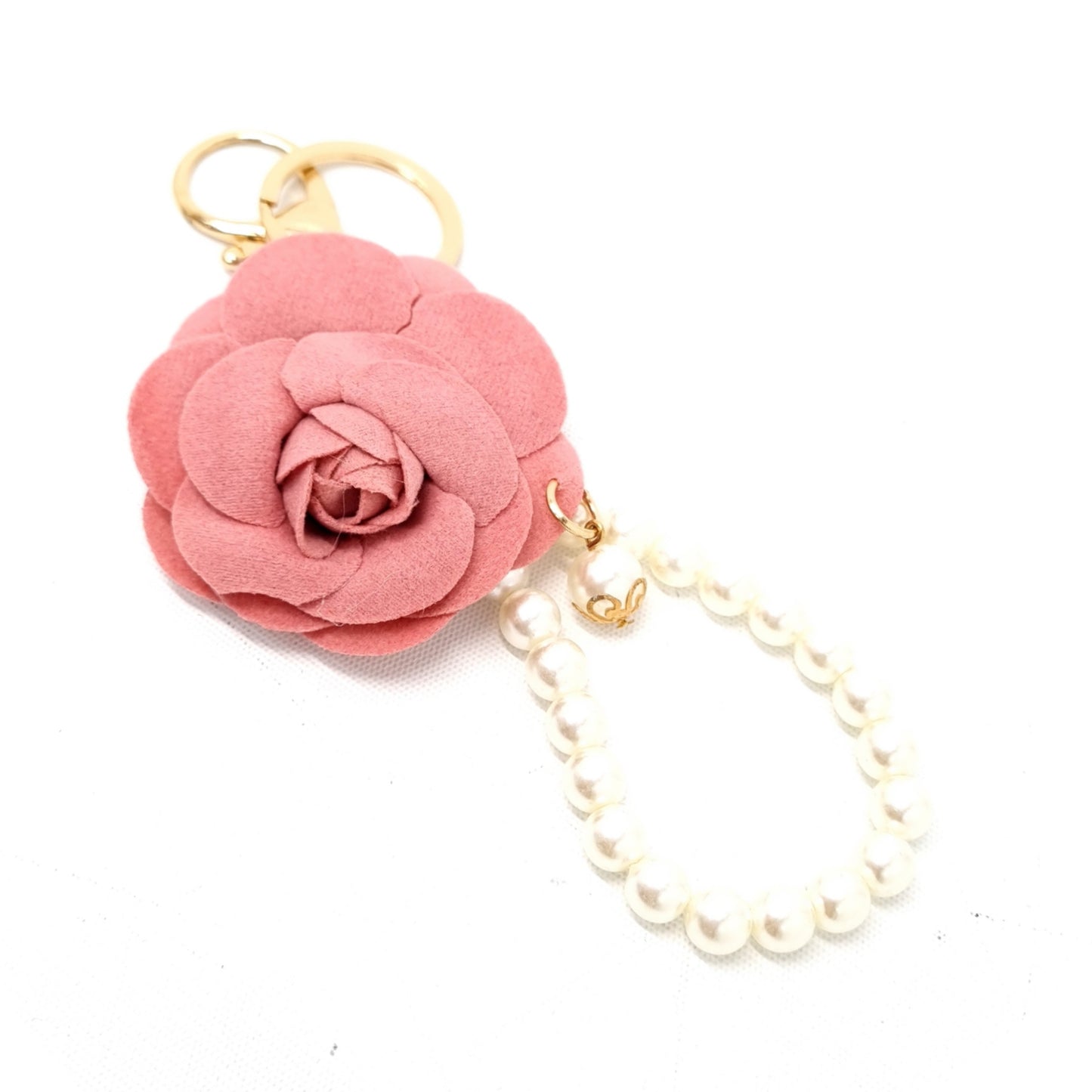 VLB Charm Camelia Pearl Keychain