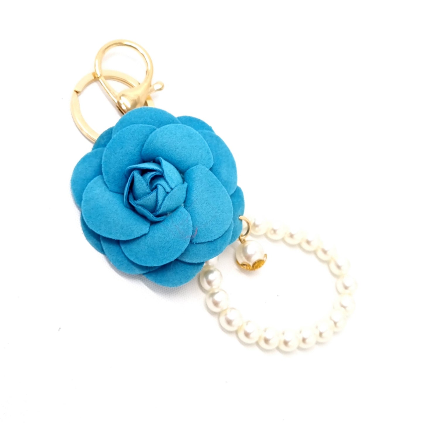VLB Charm Camelia Pearl Keychain