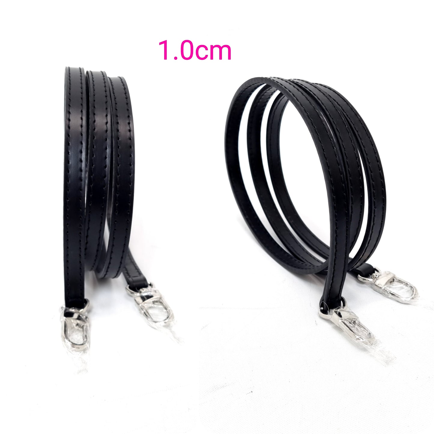 VLB Bag Strap Leather Adjustable Black Shw