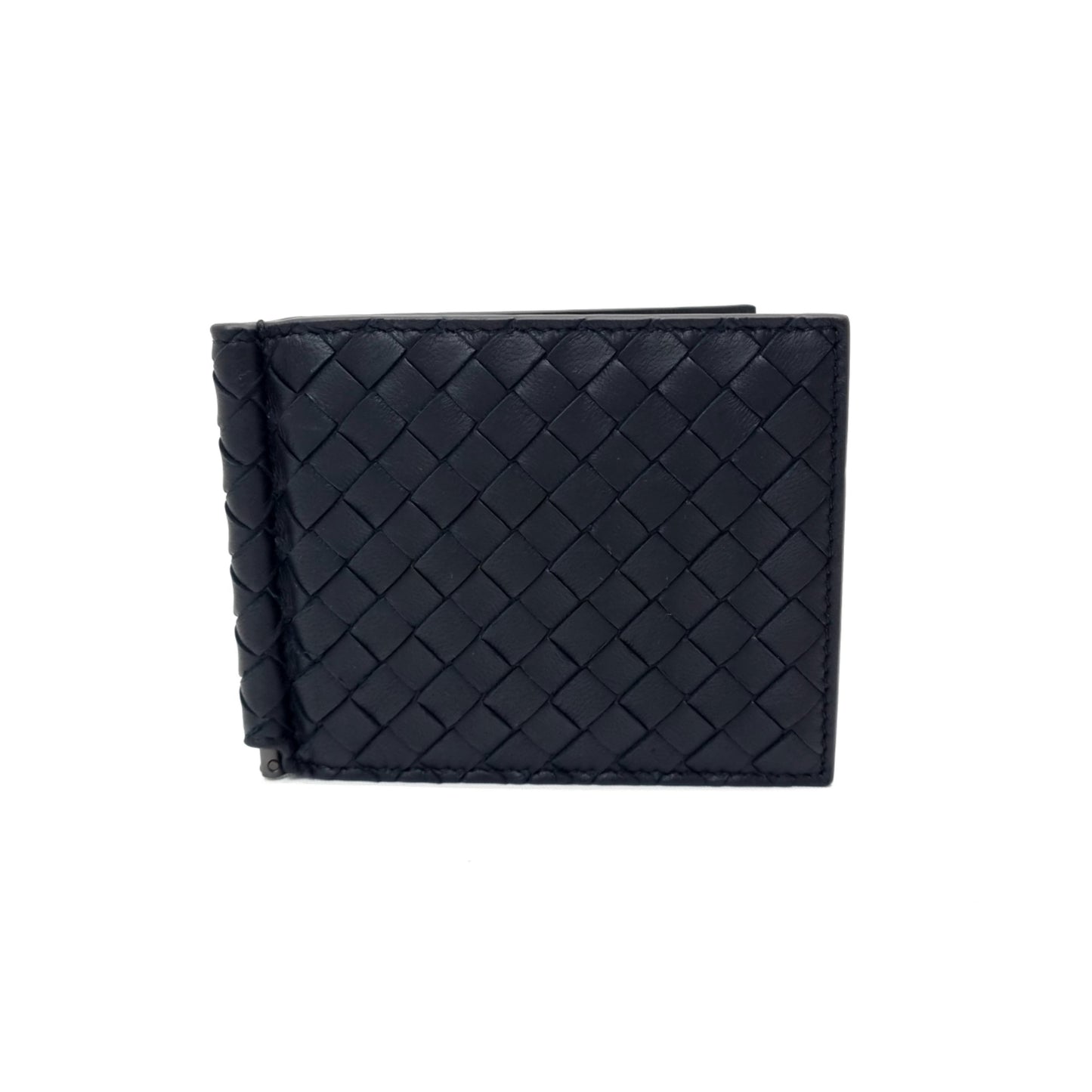 Bottega Veneta Wallet Clip Intrecciato Leather (Black)