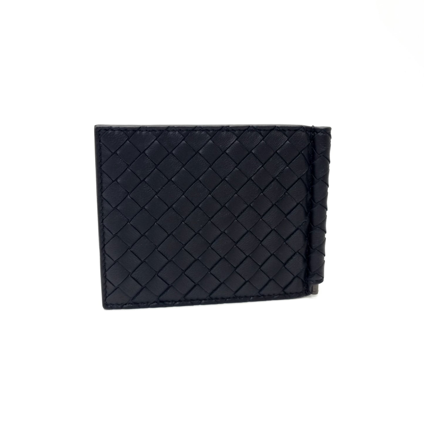 Bottega Veneta Wallet Clip Intrecciato Leather (Black)