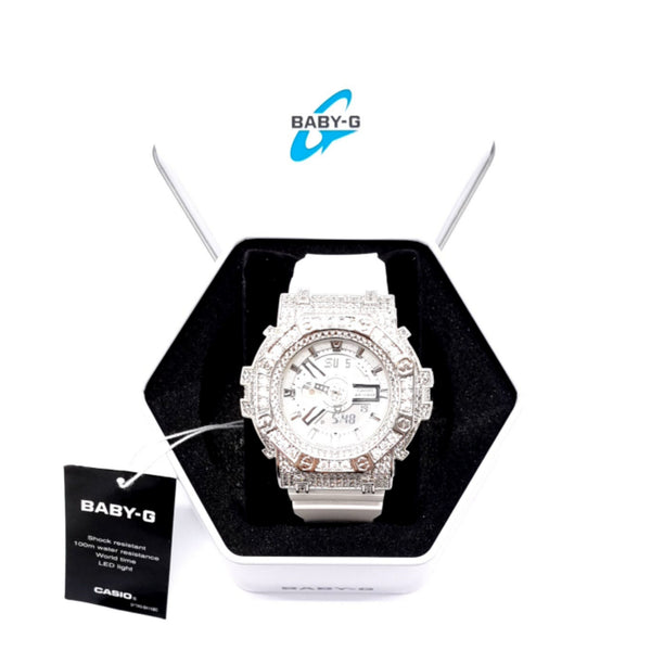 G-SHOCK Watch Casio Crown 2 Silver Casing (White)