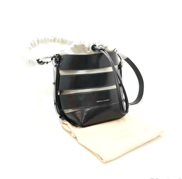 Rebecca Minkoff Convertible Leather Bucket Bag Shw (Black)